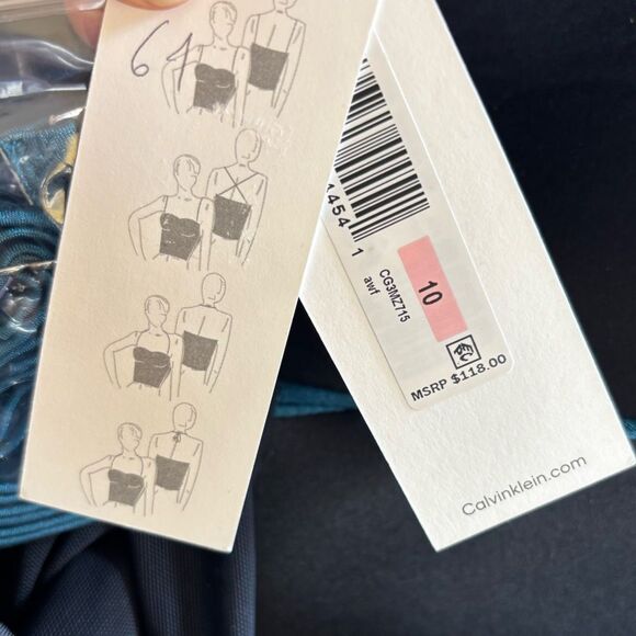 Calvin Klein Molded Split Cup Tummy Control One Piece Swimsuit Size 10 NEW NWT - Picture 13 of 16